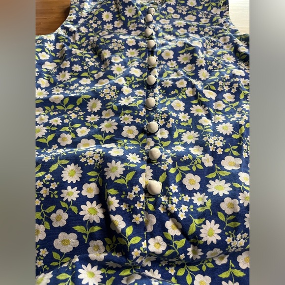 GUC Patty Woodward California- Vintage 1960s Blue and White Romper. Size M/L - Picture 5 of 9